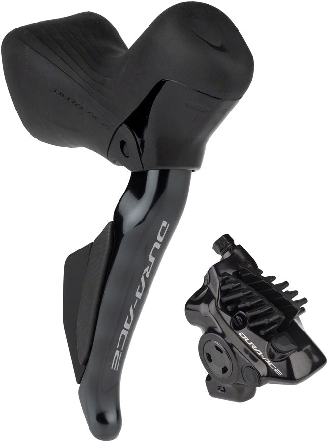 NEW Shimano Dura-Ace ST-R9270F-R Di2 Shift/Brake Lever with BR-R9270 Hydraulic Disc Brake Caliper - Right/Rear, 12-Speed, Flat Mount, Black - Around the Cycle