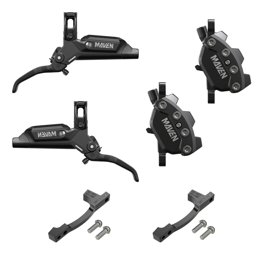 NEW SRAM Maven Base 4-Piston Disc Brake and Lever - Front and Rear Set