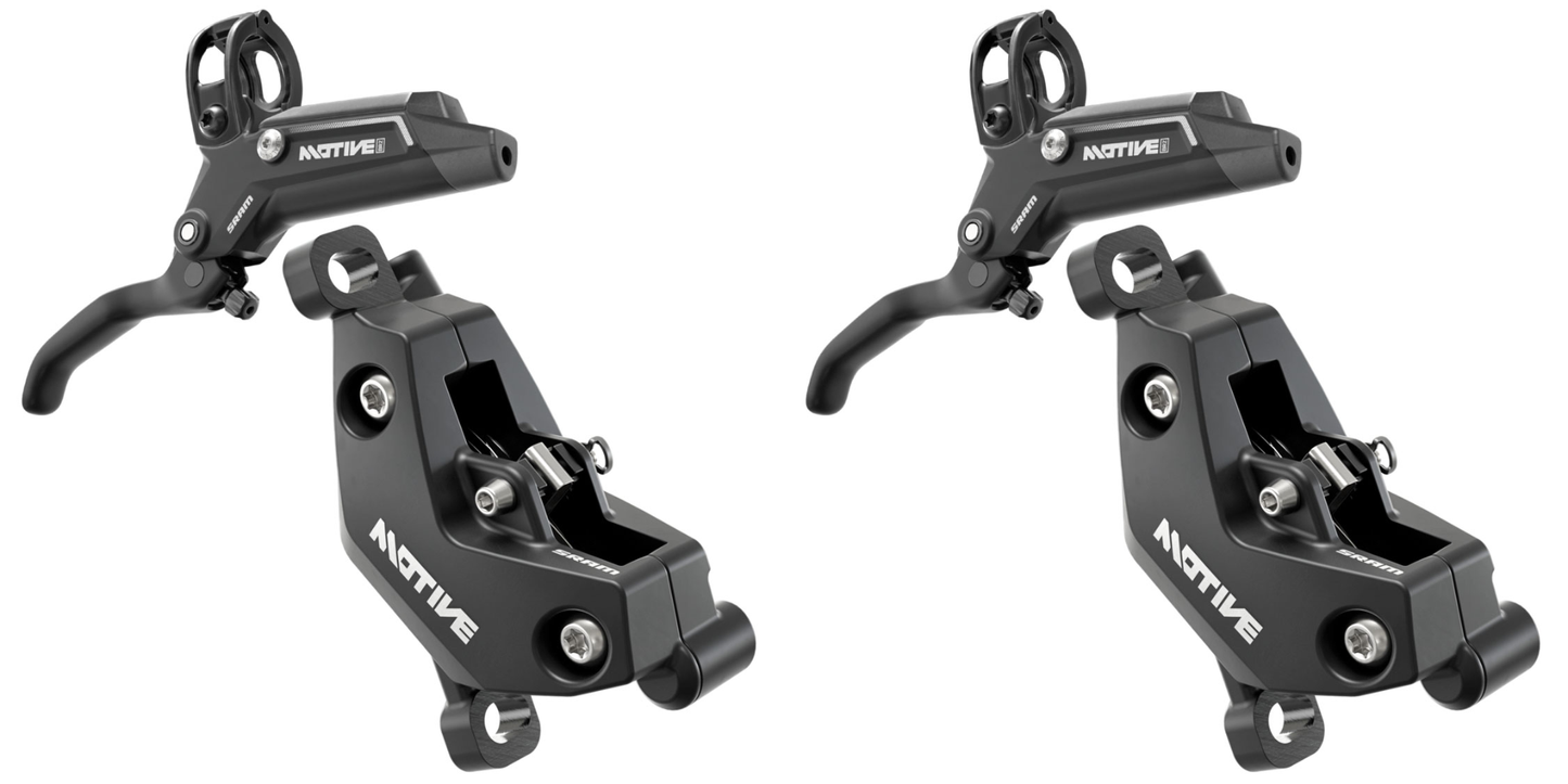 NEW SRAM Motive Bronze V2 Disc Brake and Lever - Post Mount, 4-Piston, Aluminum Lever, Diffusion Black, A2 - SET (Front and Rear)