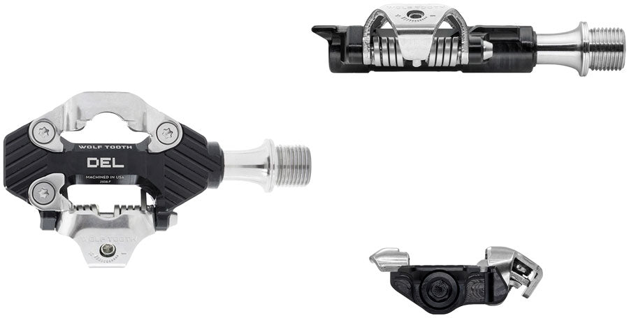 NEW Wolf Tooth DEL Gravel Race Clipless Pedals - Single Sided Clipless, Alloy, 9/16", Pair, Shimano SPD - Around the Cycle