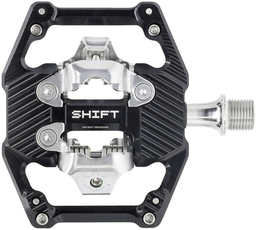NEW Wolf Tooth SHIFT Gravity Clipless Pedals - Dual Sided Clipless, Alloy, 9/16", Pair, Shimano SPD