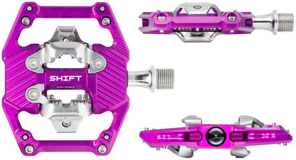 NEW Wolf Tooth SHIFT Gravity Clipless Pedals - Dual Sided Clipless, Alloy, 9/16", Pair, Shimano SPD
