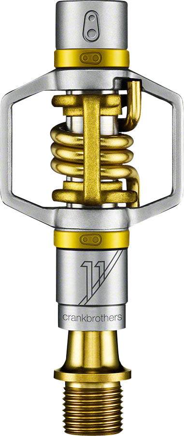NEW Crankbrothers Egg Beater 11 Pedals - Dual Sided Clipless, Titanium , 9/16", Gold - Around the Cycle