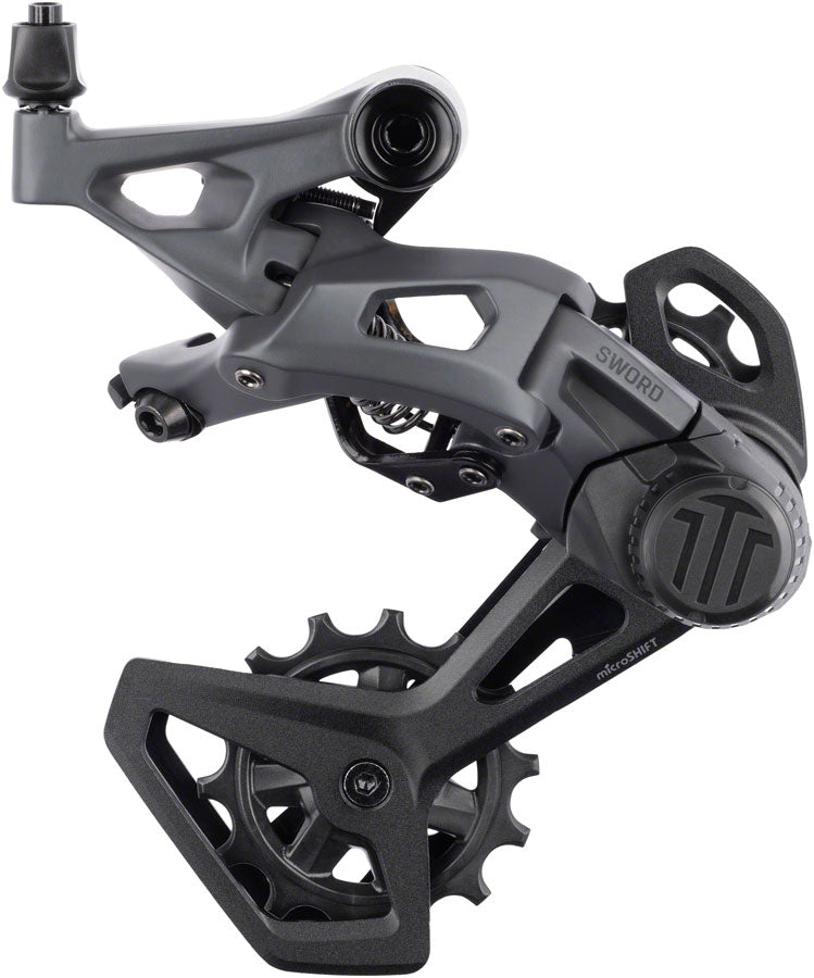 NEW microSHIFT Sword Rear Derailleur - 10-Speed, Medium Cage, Gray, Compatible with Sword 1x, Gray