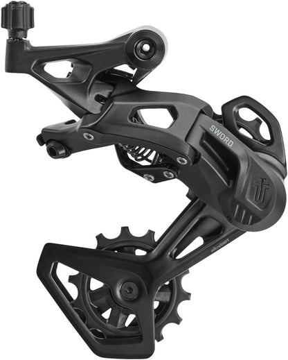 NEW microSHIFT Sword Black Rear Derailleur - 9-Speed, Medium Cage, Gray, Compatible with Sword Black 1x, Black - Around the Cycle
