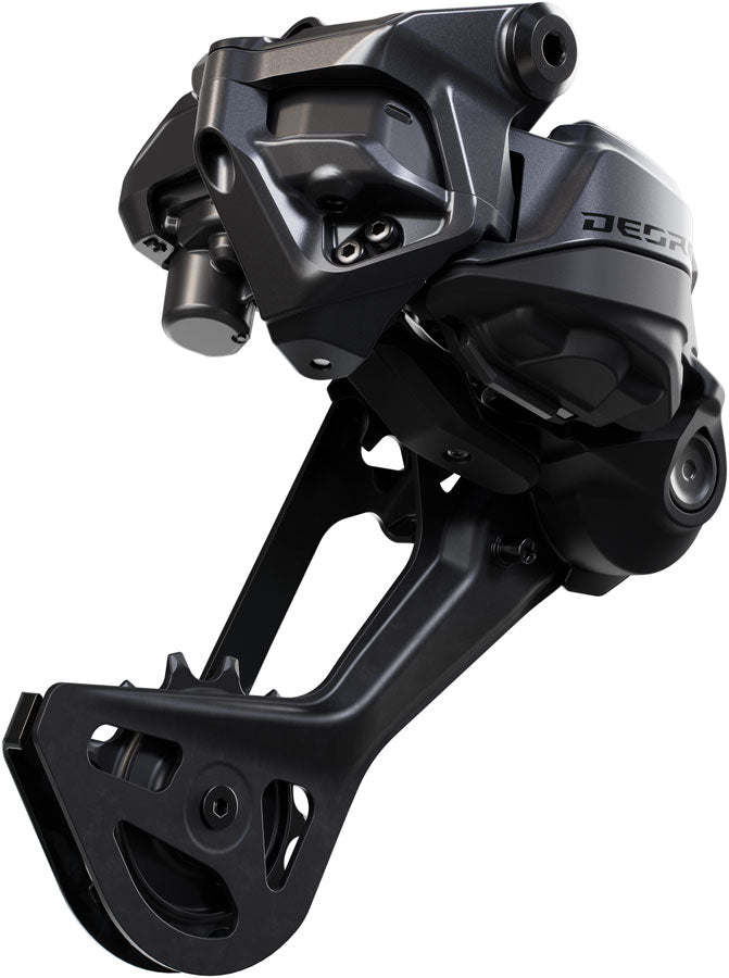 NEW Shimano Deore RD-M6250-SGS Di2 Wireless Rear Derailleur - 12-Speed, Long Cage, Shadow ES, Black/Gray - Around the Cycle