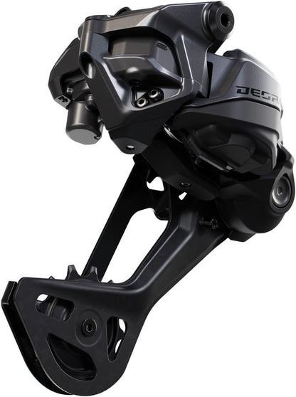 NEW Shimano Deore RD-M6250-SGS Di2 Wireless Rear Derailleur - 12-Speed, Long Cage, Shadow ES, Black/Gray - Around the Cycle
