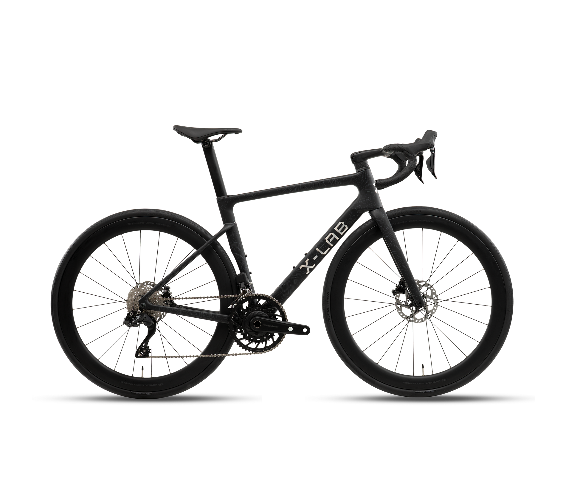 X-LAB RS7 Di2 carbon road bike in Singularity Black with Shimano 105 Di2 electronic shifting and Branta C45 carbon wheels