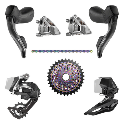 NEW SRAM Red eTap AXS E1 Road Groupset - 2x12-Speed - Silver or Rainbo