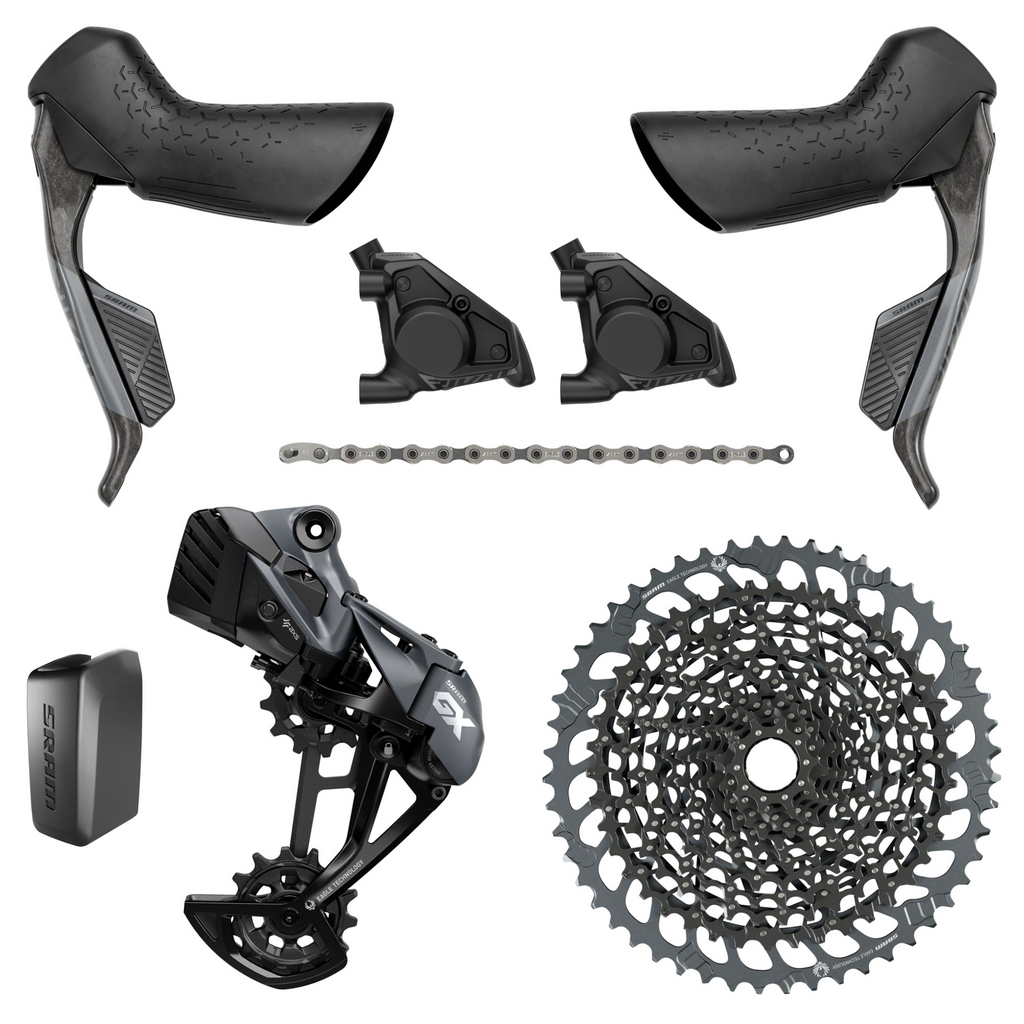 NEW SRAM Rival AXS E1 / GX Eagle Mullet Groupset Kit, 1x12, Gravel NEW SRAM Rival AXS E1 / GX Eagle Mullet Groupset Kit, 1x12, Gravel