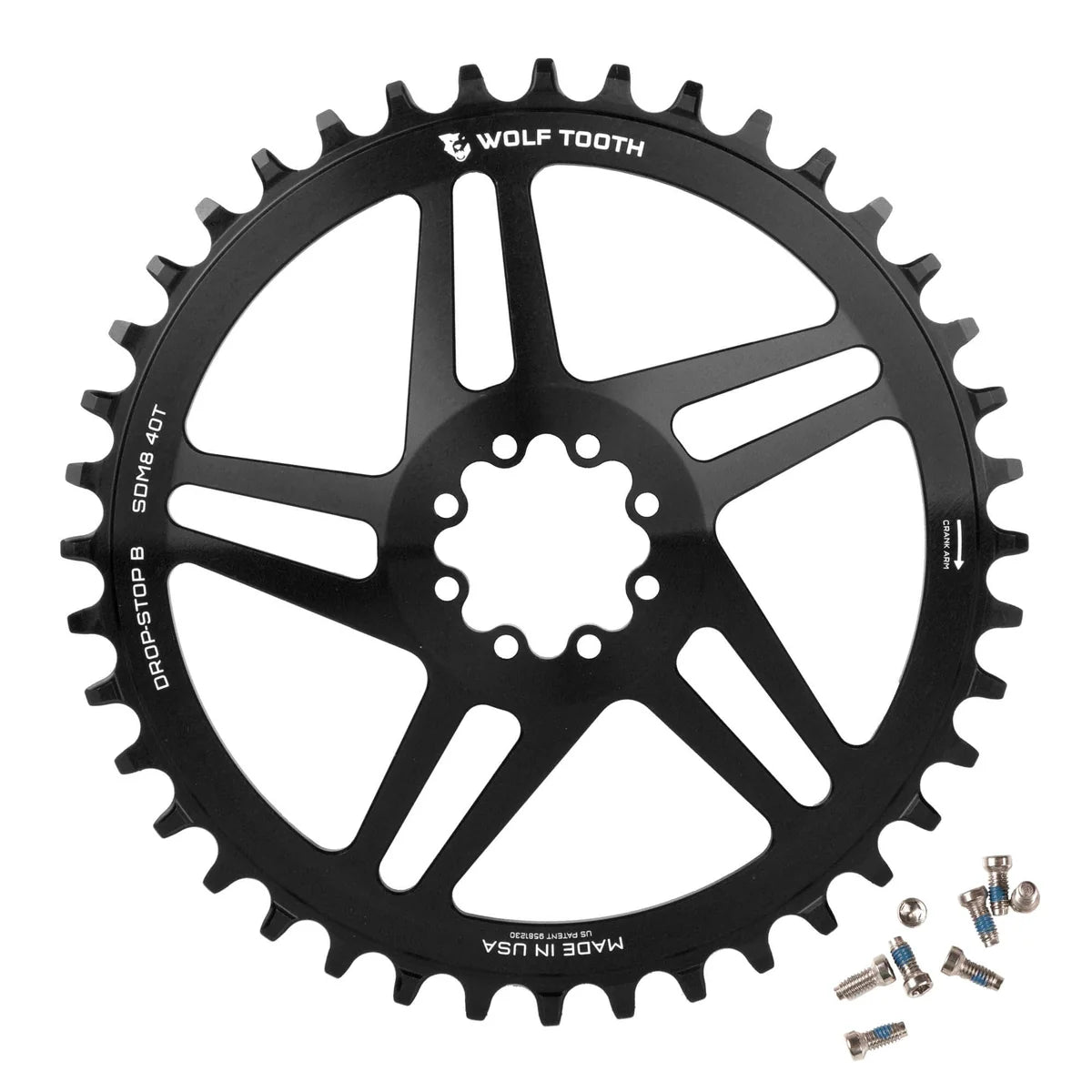 NEW Wolf Tooth Direct Mount Chainring - 36t, SRAM Direct Mount, Drop-Stop B, For SRAM 8-Bolt Cranksets, 6mm Offset, Black