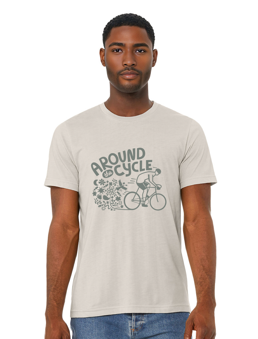 NEW Around the Cycle Eric Junker Mural Short Sleeve T-Shirt