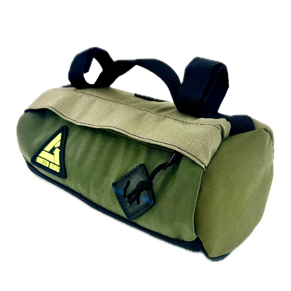 UPCYCLED Green Guru Fatty Handlebar Bag - Earthtone