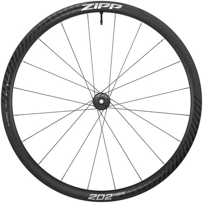 NEW Zipp 202 NSW Front Wheel - 700, 12 x 100mm, Center-Lock, Tubeless, Carbon, Black/Dark Gray, 20H, A1