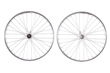 USED Mavic CX 717 26" Wheelset w/ Shimano XT M770 HG Hubs Silver Rim  Brake Quick Release