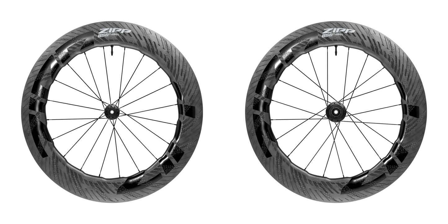 NEW Zipp 858 NSW Wheelset - 700, 12 x 100/142mm, Center-Lock, Tubeless, Carbon, D1