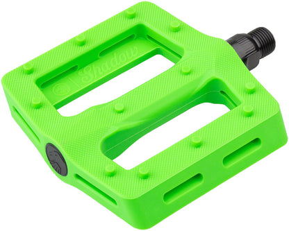 NEW The Shadow Conspiracy Surface Pedals - Platform, Plastic, 9/16", Neon Green - Around the Cycle
