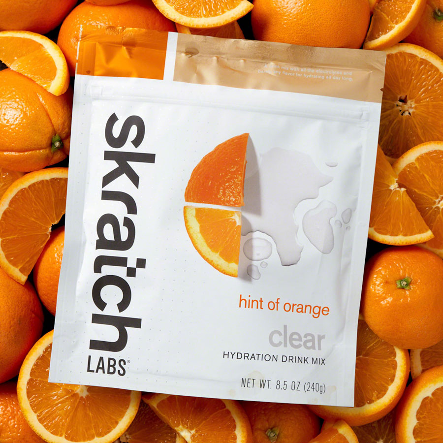 NEW Skratch Labs Clear Hydration Drink Mix - Hint of Orange, 16-Serving Resealable Pouch - Around the Cycle