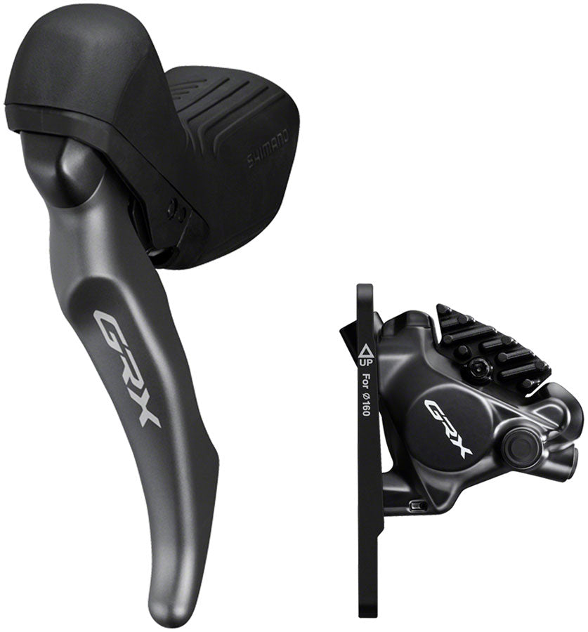 NEW Shimano GRX BL-RX820 Brake Lever with BR-RX820 Hydraulic Disc Brake Caliper - Left/Front, Flat Mount Caliper
