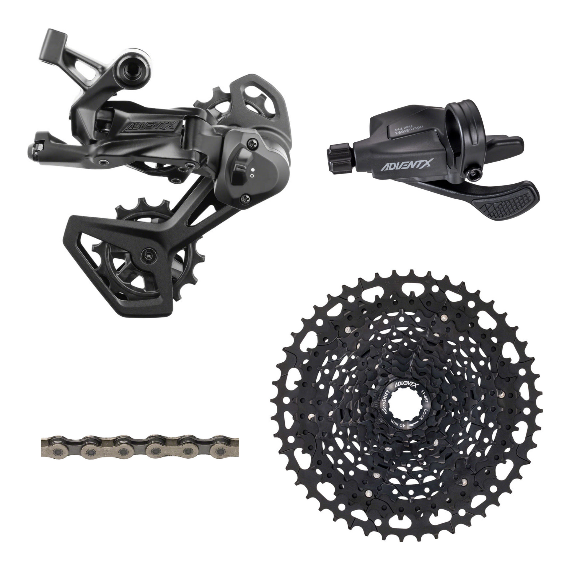 NEW microSHIFT Advent X Pro-Alloy Flat Bar 1x Groupset