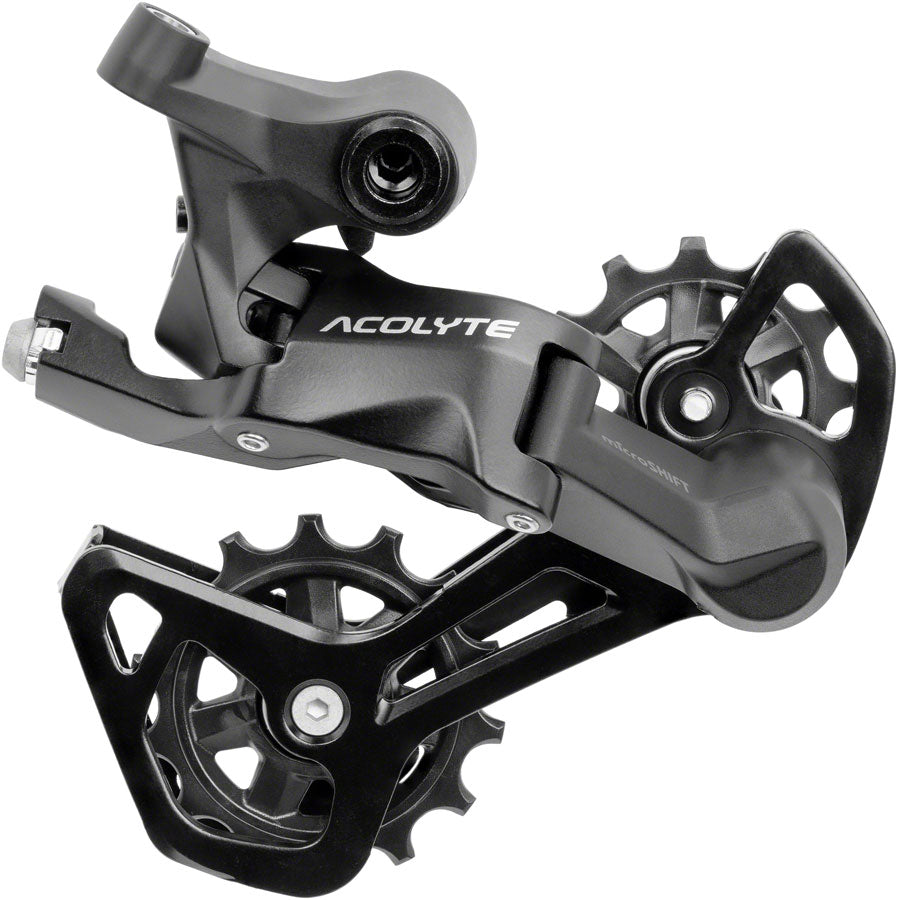 NEW microSHIFT Acolyte RD-M5180M-B Rear Derailleur - 8 Speed, Medium Cage, Black - Around the Cycle