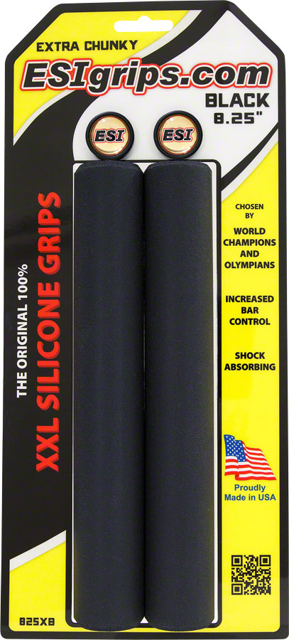 NEW ESI XXL Extra Chunky Grips - Black - Around the Cycle
