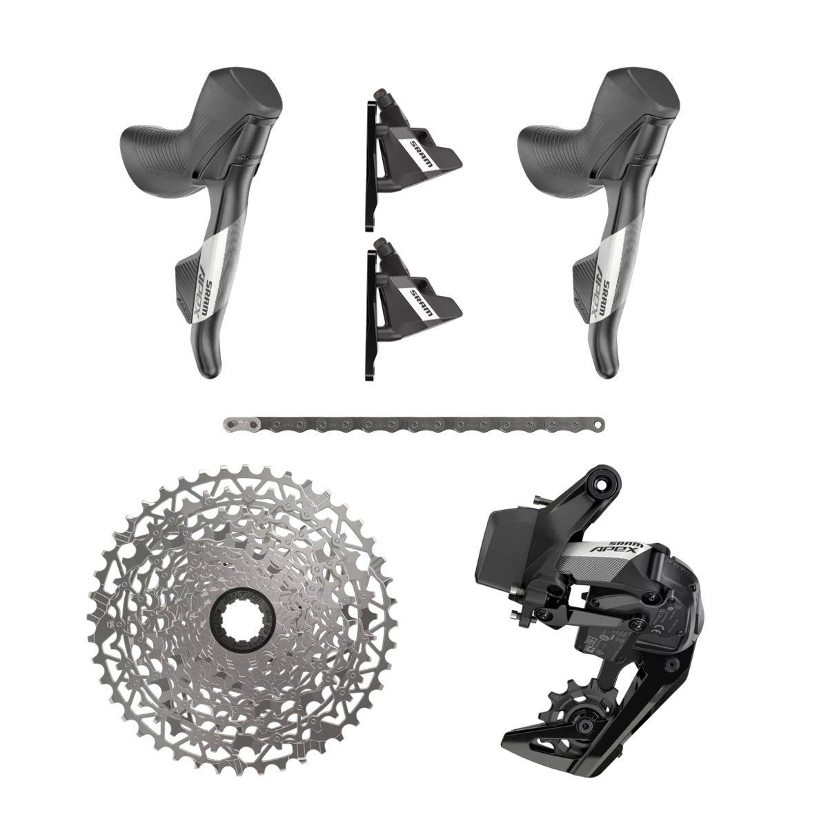 NEW SRAM Apex eTap AXS XPLR Groupset Kit - 1x12 speed, 11-44t, Gravel / All-Road