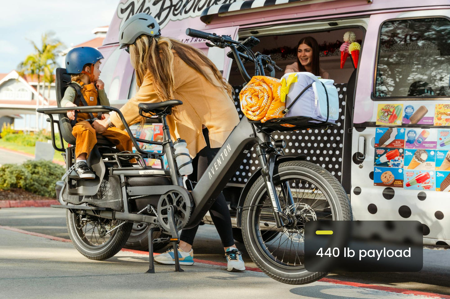 NEW Aventon Abound LR Electric Cargo Bike — 750W, 2-Passenger Rear Deck, 440lb Capacity