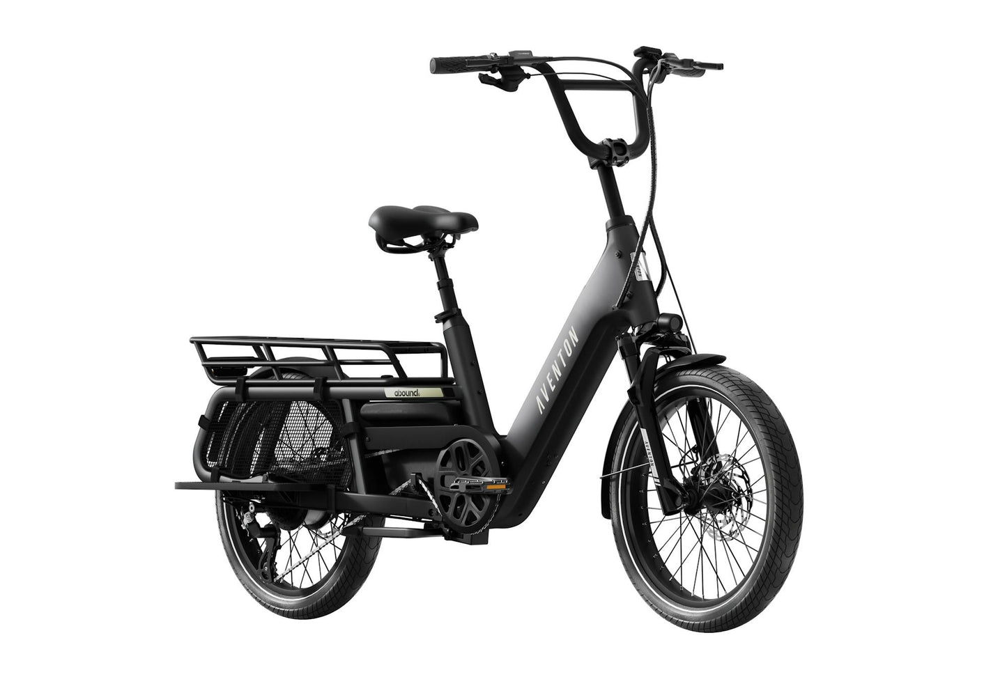 NEW Aventon Abound LR Electric Cargo Bike — 750W, 2-Passenger Rear Deck, 440lb Capacity