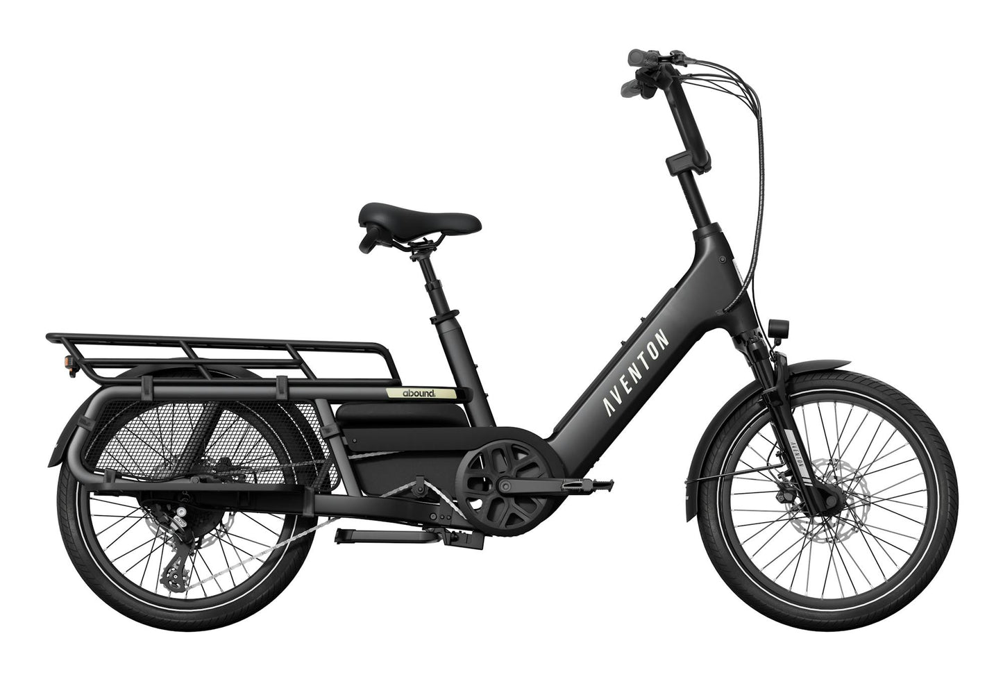 NEW Aventon Abound LR Electric Cargo Bike — 750W, 2-Passenger Rear Deck, 440lb Capacity
