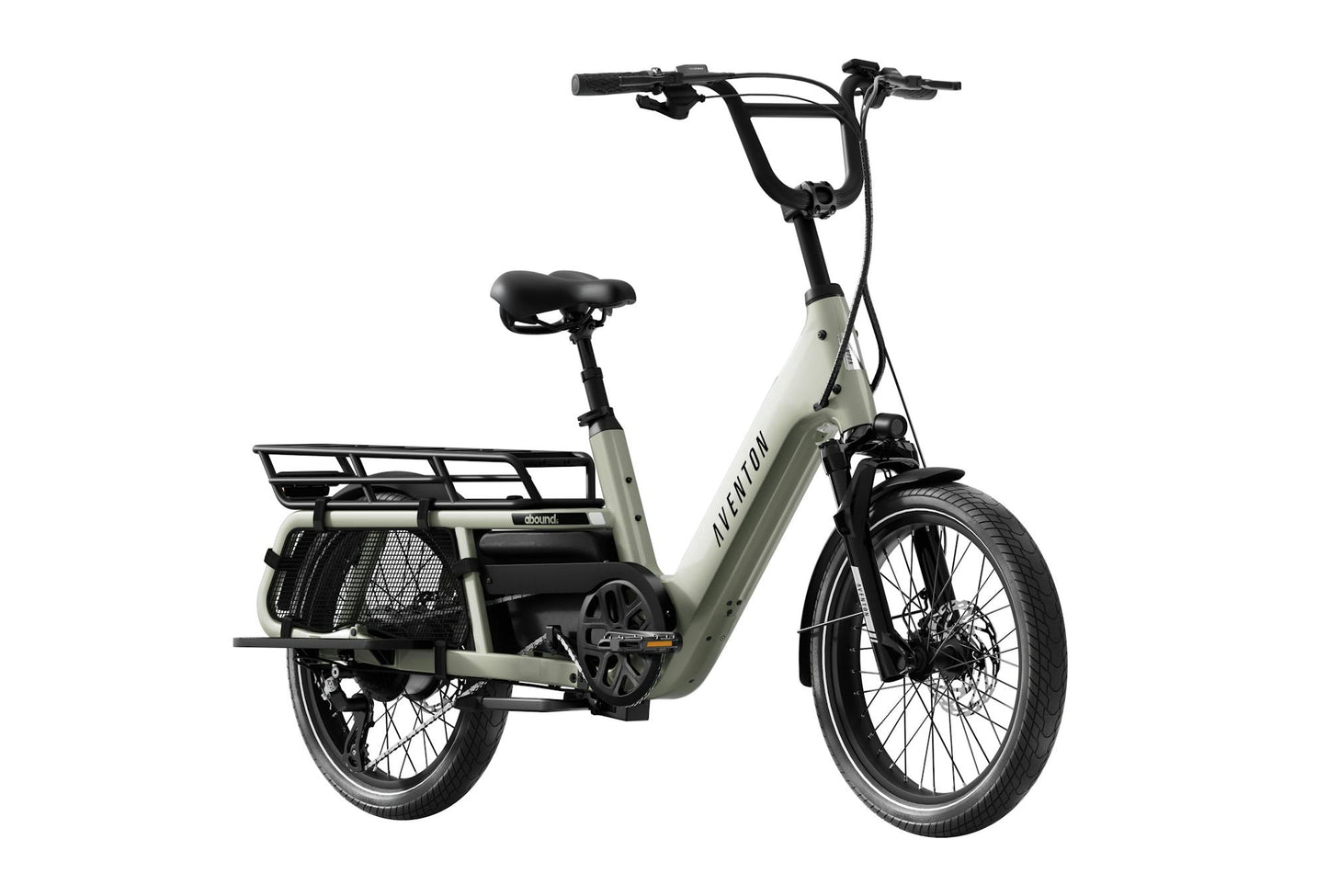 NEW Aventon Abound LR Electric Cargo Bike — 750W, 2-Passenger Rear Deck, 440lb Capacity