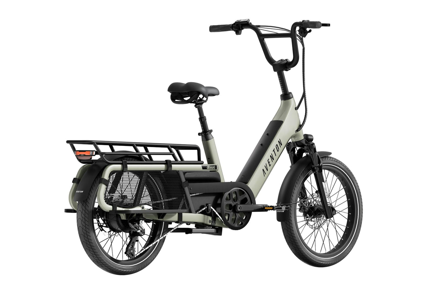 NEW Aventon Abound LR Electric Cargo Bike — 750W, 2-Passenger Rear Deck, 440lb Capacity