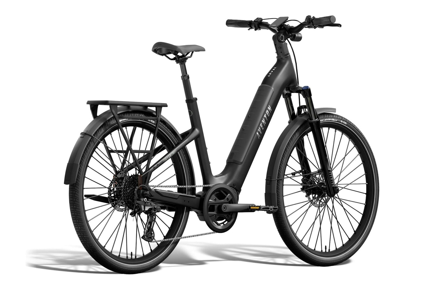 NEW Aventon Level 4 ADV Step-Through Electric Commuter Bike — Mid-Drive, Autoshift, 110mi Range