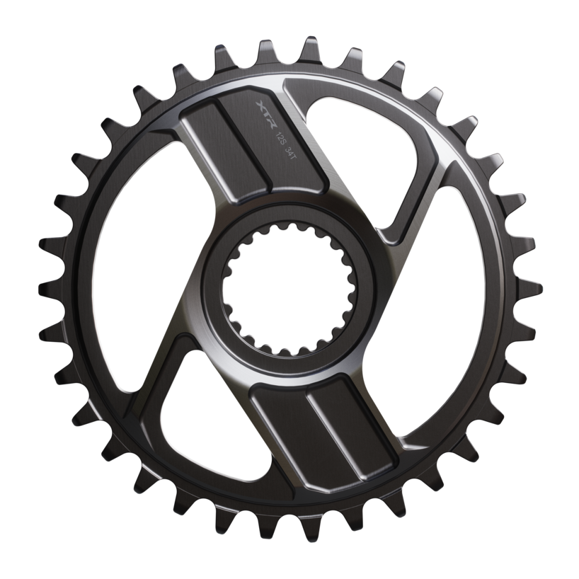 NEW Shimano XTR SM-CRM96 1x Direct Mount Chainring - Shimano Direct Mount, For 12-Speed HG+ Chain, Fits M9200 and M9220 Crank, Dark Gray - Around the Cycle