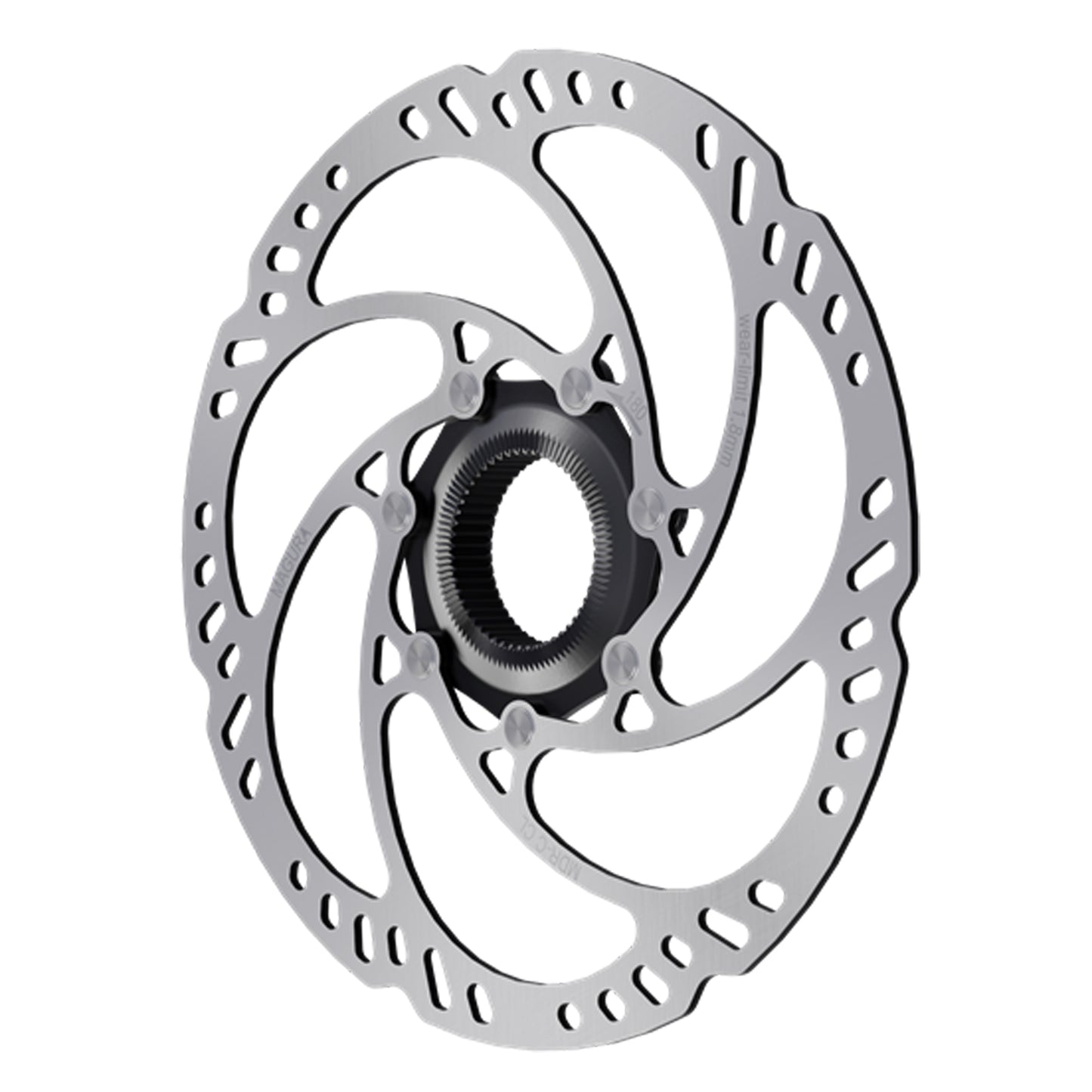 NEW Magura MDR-C CL Disc Brake Rotor - 180mm Center Lock w/Lock Ring for Thru Axle eBike Optimized Silver