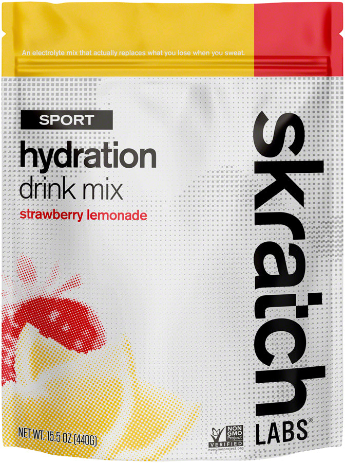 NEW Skratch Labs Sport Hydration Drink Mix - Strawberry Lemonade, 20 -Serving Resealable Pouch