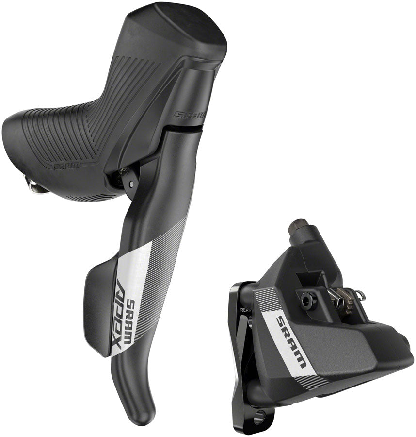 NEW SRAM Apex Shift/Brake Lever and Hydraulic Disc Brake Caliper - Right/Rear, 12-Speed, DoubleTap, Flat Mount, 20mm Offset, Black, D1 - Around the Cycle