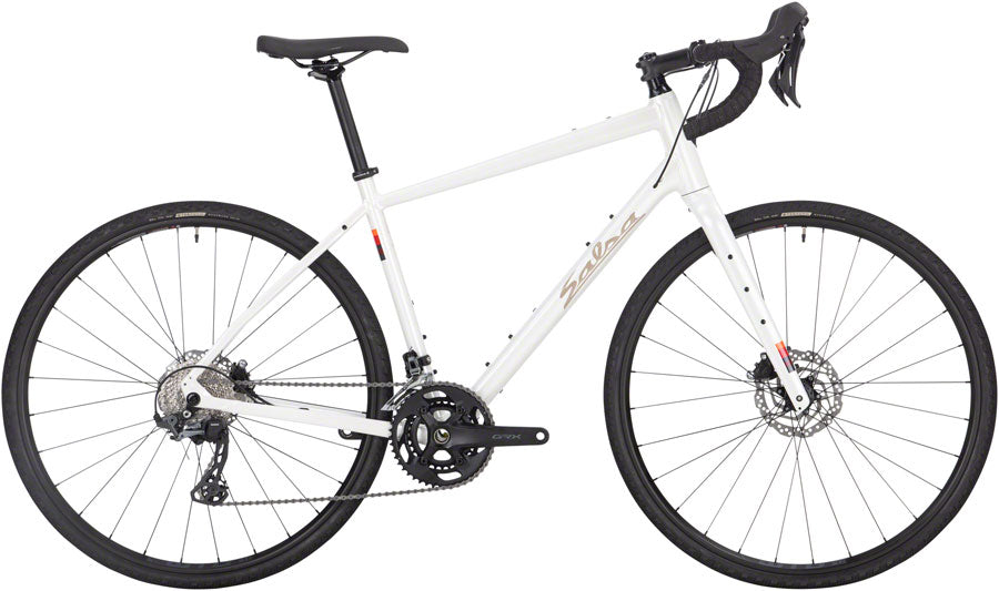 white gravel bike Salsa Journeyer GRX 600 700c Bike White 49 cm