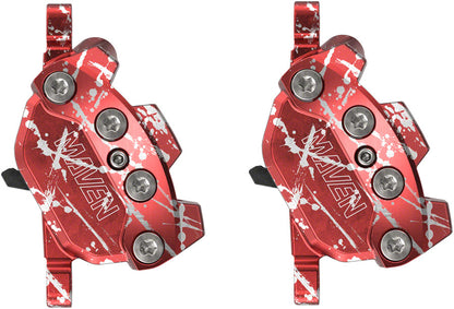 NEW SRAM Maven Ultimate Stealth Expert Disc Brake Kit - Front/Rear Levers, Front/Rear Red Splash Calipers, Adapters, 4 Rotors, Bleed Kit