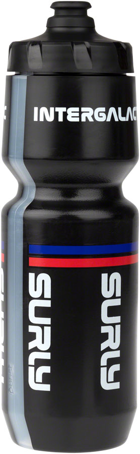 NEW Surly Intergalactic Purist Non-Insulated Water Bottle - Black/Red/Blue, 26 oz - Around the Cycle
