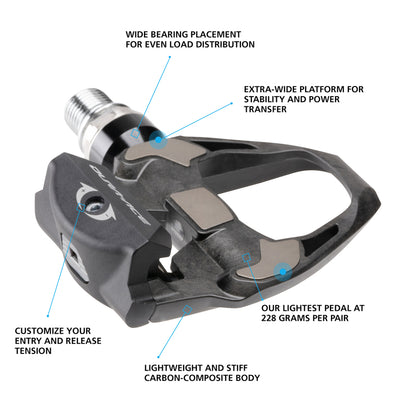 NEW Shimano Dura Ace PD-R9100 SPD SL Road Clipless Pedals + SM-SH12 Cleats