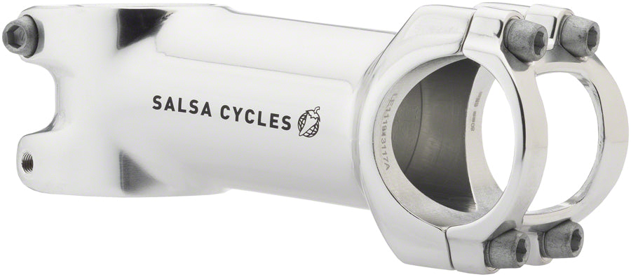 NEW Salsa Guide Stem - 80mm, 31.8 clamp, +/-6, 1 1/8", Aluminum, Silver - Around the Cycle