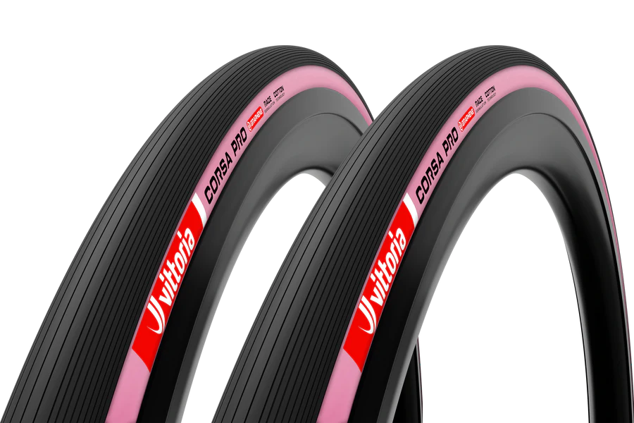 NEW Vittoria Corsa PRO Pink Giro d'Italia Edition Tire Pair - Tubeless, Folding, G2.0
