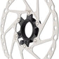 NEW Shimano STEPS RT-EM600-M Disc Brake Rotor with Integrated Speed Sensor Magnet - 180mm, Center Lock, For eBike, Silver