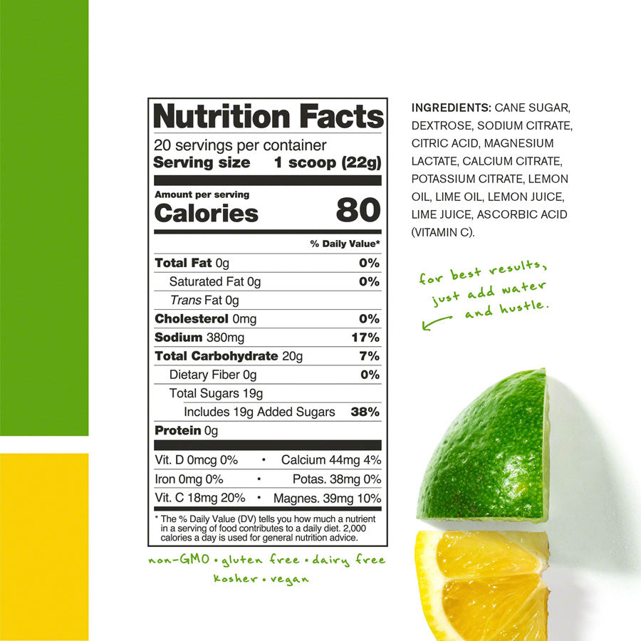 NEW Skratch Labs Sport Hydration Drink Mix: Lemons and Limes, 20-Serving Resealable Pouch - Around the Cycle