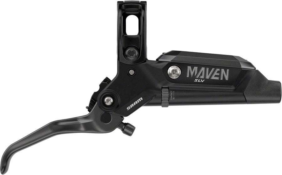 NEW SRAM Maven Silver Disc Brake and Lever - Rear, Post Mount, 4-Piston, Aluminum Lever, SS Hardware, Black, A1