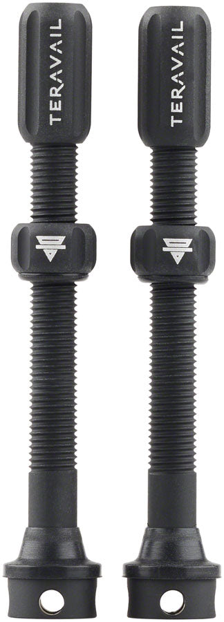 NEW Teravail Alloy Tubeless Valves - Pair, 60mm, Matte Black - Around the Cycle