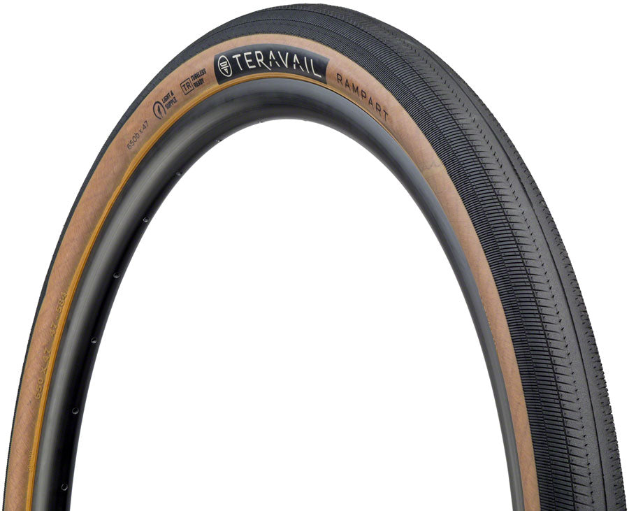 NEW Teravail Rampart Tire - 650b x 47, Tubeless, Folding, Tan, Light and Supple, Fast Compound - Around the Cycle