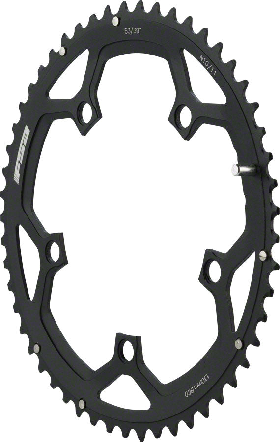 NEW Full Speed Ahead Pro Road Chainring - 53t, 130 BCD, Aluminum, N11, Black - Around the Cycle