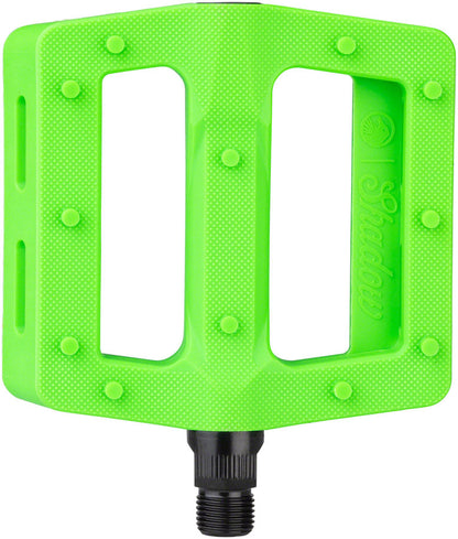 NEW The Shadow Conspiracy Surface Pedals - Platform, Plastic, 9/16", Neon Green - Around the Cycle